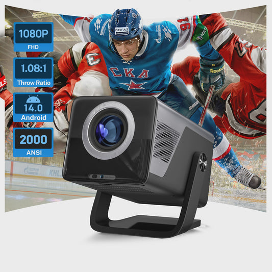 Lyncast X7 Smart Projector: 8K Support, 2000 ANSI Lumens, Android 14, WiFi 6