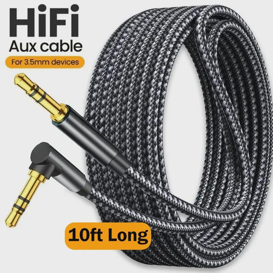 3.5mm Jack Audio Kabel 90 Graden Hoek Male-Male - Universele Aux Kabel voor Auto, Telefoon, Speaker