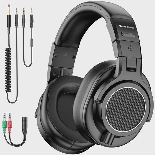 New Bee Studio DJ Koptelefoon met Microfoon - Over-Ear Hi-Res Monitor Headset