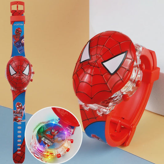 Kinderhorloge met Licht & Geluid: Spider-Man, Iron Man & Captain America