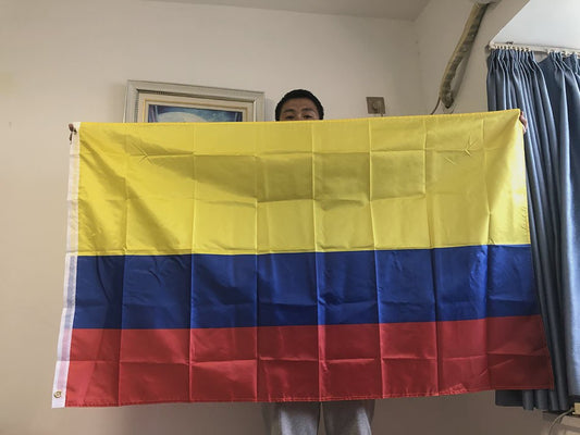 Colombiaanse Vlag 90x150cm - Polyester Vlag voor Binnen en Buiten