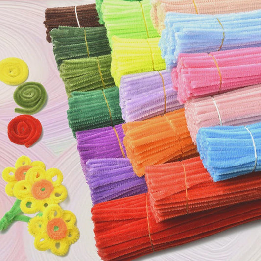 100 Stuks Chenille Stelen - Flexibele Knutseldraad voor Creatieve DIY Projecten