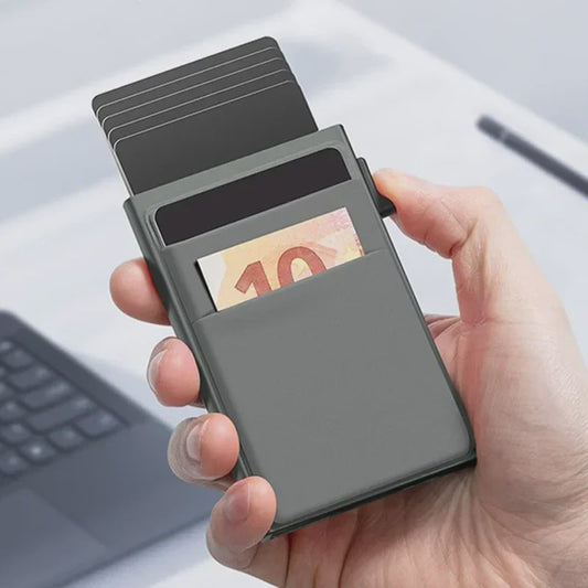 Slimme RFID Portemonnee Kaarthouder - Pop-up Aluminium Creditcard Wallet