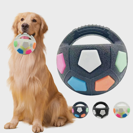 Honden Voetbal Speelgoed met Handvat - Piepend, Drijvend & Duurzaam voor Trekspelletjes