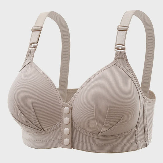 Comfortabele Push-Up Bh met Voorsluiting en Verstelbare Bandjes - Grote Maten