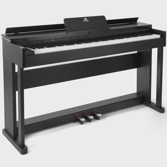MUSTAR Digitale Piano 88 Toetsen met Hammer Mechaniek & 3 Pedalen - Zwart Houtoptiek