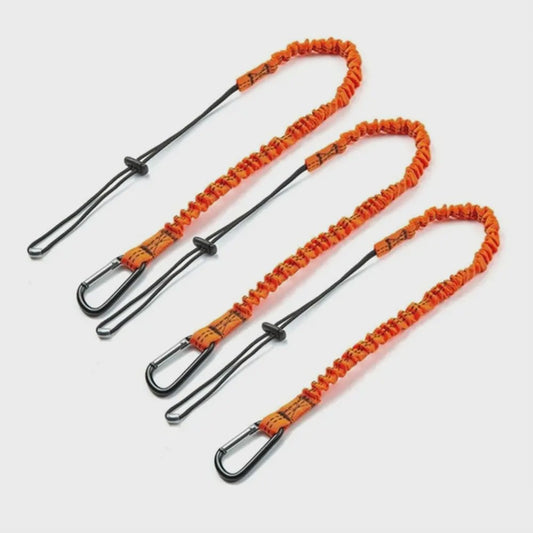 Veiligheidskabel met Karabijnhaak - Telescopisch & Anti-Val Lanyard voor Werk en Sport
