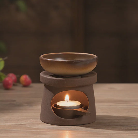 3-in-1 Stoneware Geurbrander & Wax Melt Warmer - Japanse Stijl