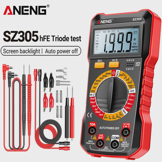 ANENG SZ305 Digitale Multimeter: Professionele Tester voor Elektriciens