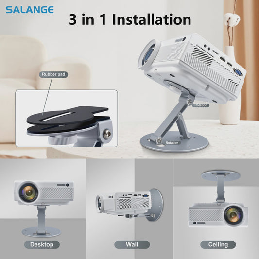Universele 3-in-1 Projector Stand: Desktop, Muur & Plafond Montage