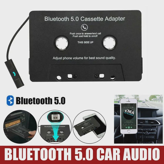 Bluetooth 5.0 Cassette Adapter voor Auto: Draadloze Muziek & Handsfree Bellen