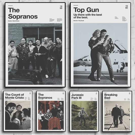 Moderne Canvas Poster: Iconische Films & Series voor Wanddecoratie