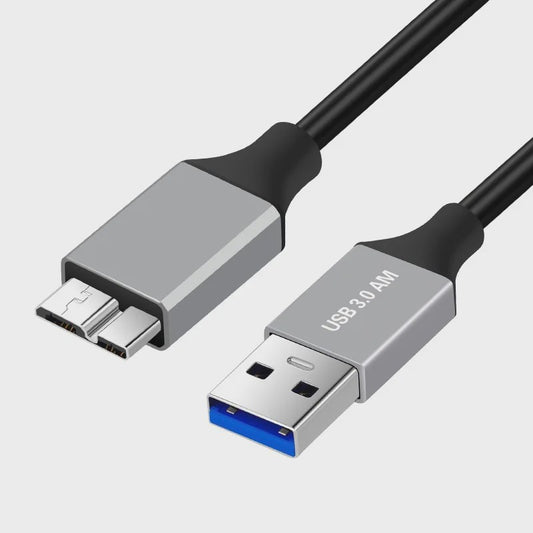 USB 3.0 Micro B Kabel voor Externe Harde Schijven en SSD's - 5Gbps Data & 3A Snelladen