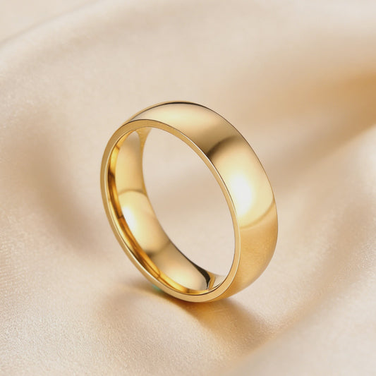 Gouden RVS Trouwring & Verlovingsring - Unisex - Maten 4-15