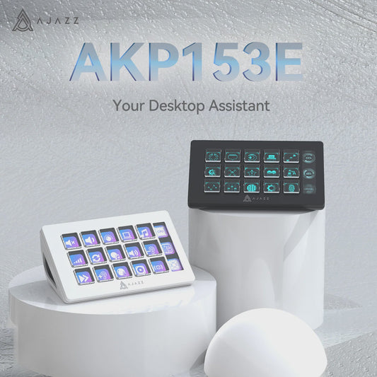 AJAZZ AKP153 Programmeerbare Macro Console met Visueel LCD Scherm voor Gaming, Kantoor, Streaming en Videobewerking