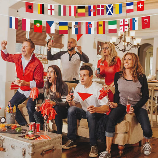Vlaggenlijn Europa 2026 - Diverse Nationale Vlaggen voor Feestelijke Decoratie