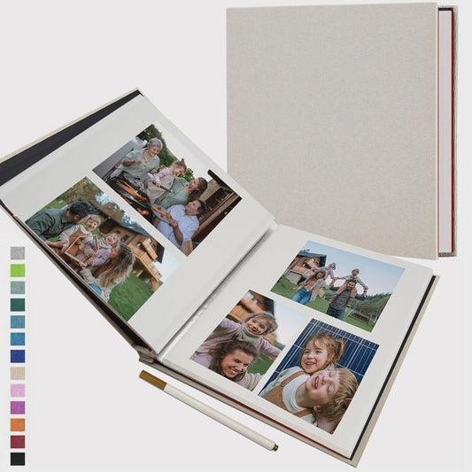 Linnen Fotoalbum Zelfklevend - DIY Scrapbook voor 2x3 tot 8x10 Inch Foto's