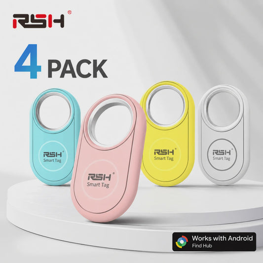 4x RSH Smart Tag Tracker - Vind Je Spullen Terug met Google Find My