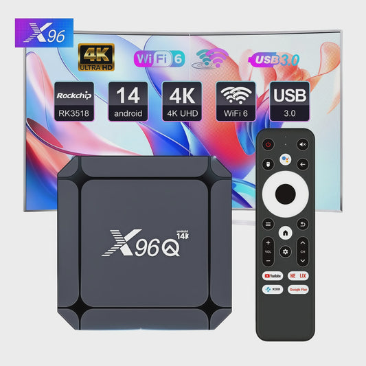 X96Q Android 14 TV Box: 4K Ultra HD Media Player met WiFi 6 & 2GB/16GB