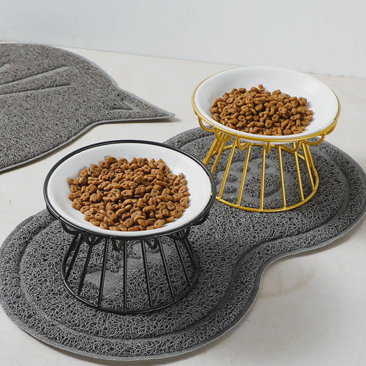 Keramische Verhoogde Voerbak & Waterbak op Standaard voor Katten en Honden