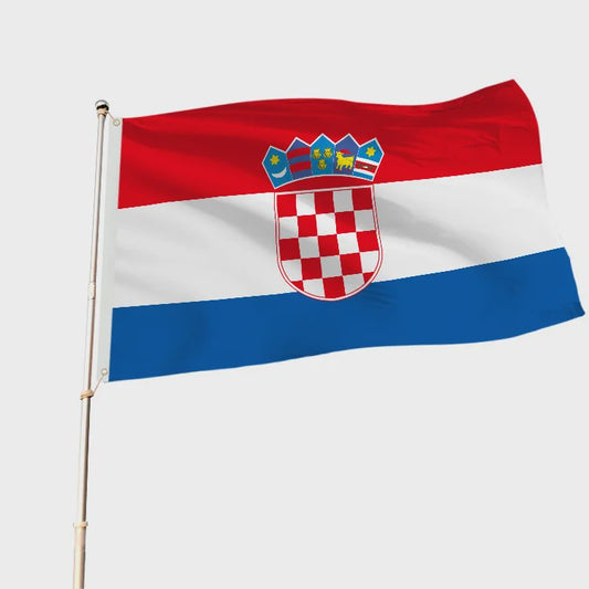 Kroatië Vlag 100D Polyester - Diverse Maten (90x150cm tot 192x288cm)