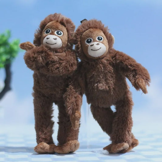 Schattige Aap Pluche Hanger - Gorilla Knuffel voor Rugzak & Sleutelhanger