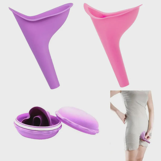 Draagbaar Vrouwen Urinaal met Opbergdoosje - Ideaal voor Reizen, Camping en Noodgevallen
