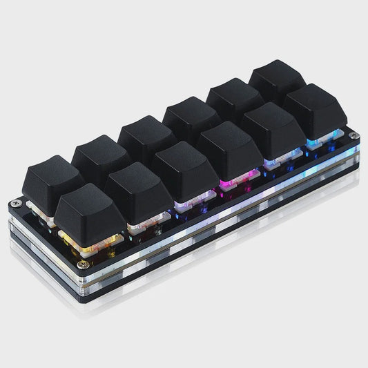 Compact 12-Key Mechanisch Gaming Toetsenbord - Programmeerbaar & Hot-Swappable met USB-C