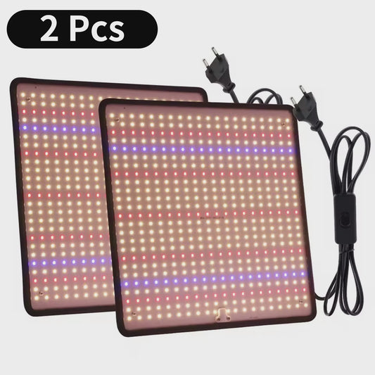 2x LED Groeilamp Full Spectrum 1200W - Professionele Kweekverlichting voor Binnen