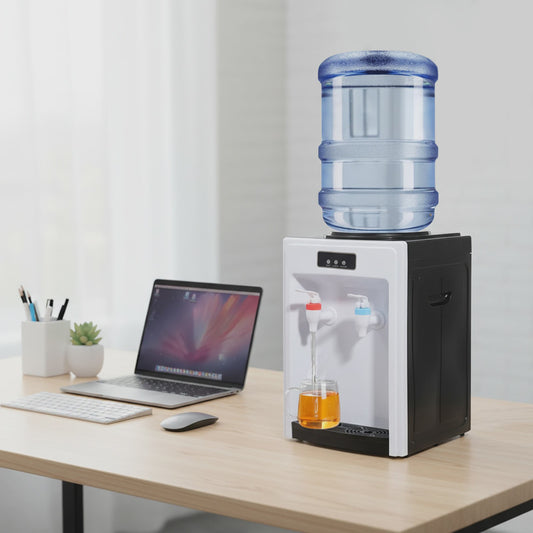 Elektrische Waterdispenser Tafelmodel: Direct Warm & Koud Water voor Thuis en Kantoor (4.5-18.9L Emmer)