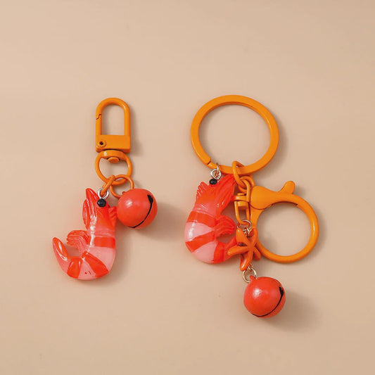 Schattige Garnalen Sleutelhanger - 3D Hanger voor Tassen & Sieraden