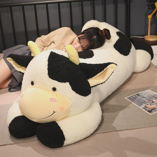 Knuffelkoe Pluche Speelgoed - Zacht Kussen voor Kinderen & Baby's (90cm)