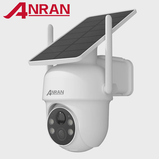 ANRAN Solar Beveiligingscamera Buiten - 3/5MP Wifi, Kleuren Nachtzicht, PIR Detectie, IP66 Waterdicht