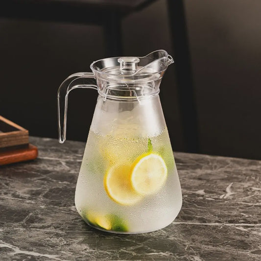 Acryl Waterkan met Deksel - 1L, 1.5L, 2L - Hittebestendig & Veelzijdig