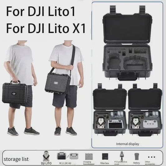 Waterdichte en Schokbestendige Opbergkoffer voor DJI Lito X1 Drone - Draagbaar & Veilig
