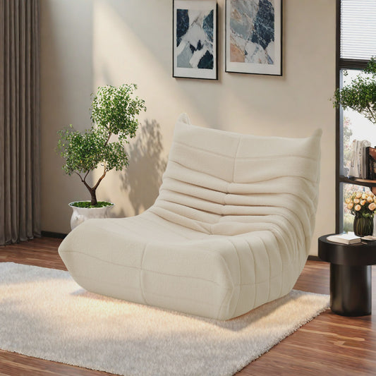 XXL Design Beanbag van Lamswol - Comfortabele Zitzak als Sofa, Fauteuil of Vloerkussen