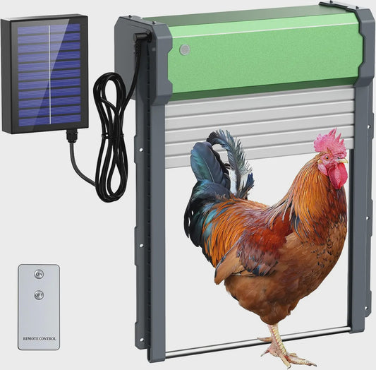 Automatische Kippenhok Deur met Zonne-energie, Timer en Lichtsensor