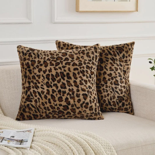 Luxe Kussenhoes Luipaardprint Fluweel - Zacht & Decoratief voor Sofa