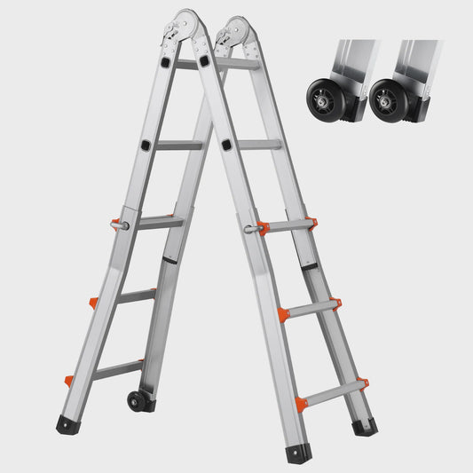 SucceBuy Telescopische Ladder A-Frame Compact Aluminium Multifunctioneel Draagbaar