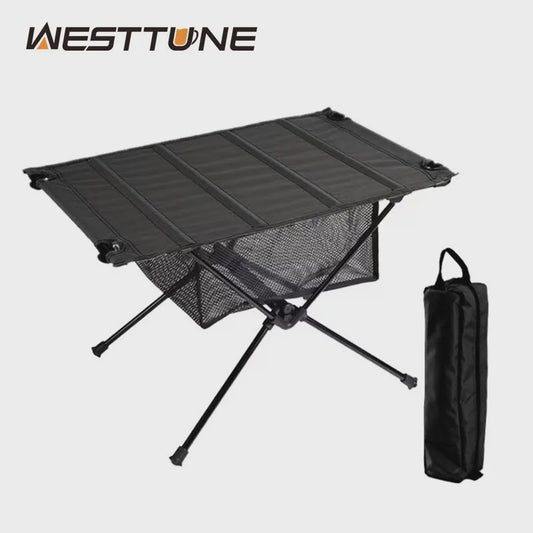 WESTTUNE Campingtafel Opvouwbaar Lichtgewicht Aluminium & 1680D Oxford Doek - Draagbaar voor Outdoor Picknick