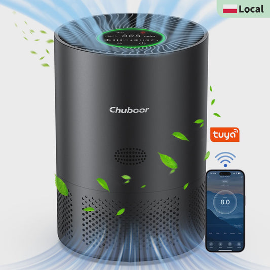 Chuboor Luchtreiniger met H13 HEPA Filter - Verwijder Geuren, Rook, Allergenen - 30m²