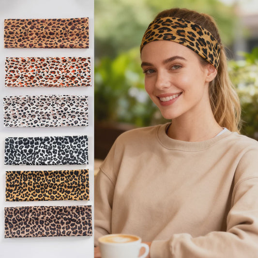 Elastische Dames Haarband met Panterprint - Stijlvol & Comfortabel voor Sport, Yoga en Dagelijks Gebruik