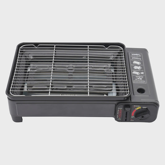 Draagbare Gas BBQ Grill met Opbergbox - Ideaal voor Camping, Reizen & Outdoor