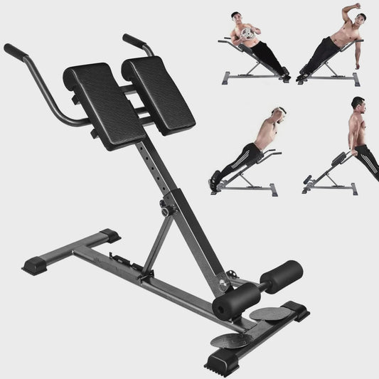 Opvouwbare Roman Chair & Hyperextension Bank - Fitnessapparaat voor Taille & Rugtraining (max 150kg)