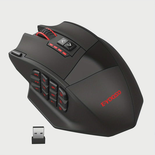 E-YOOSO X-33 Gaming Muis: Dual Mode (2.4G Draadloos/Bedraad), 16000 DPI, 16 Programmeerbare Knoppen & RGB