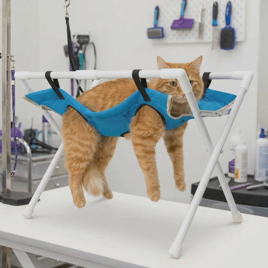 Opvouwbaar Honden & Katten Bad Hammock - Sneldrogend Verzorgingsrek voor Trimmen & Nagels Knippen