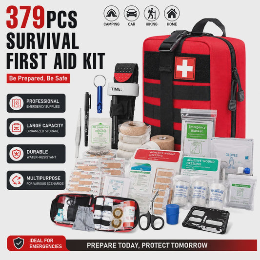 Professionele 379-delige EHBO- en Survival Kit voor Noodgevallen