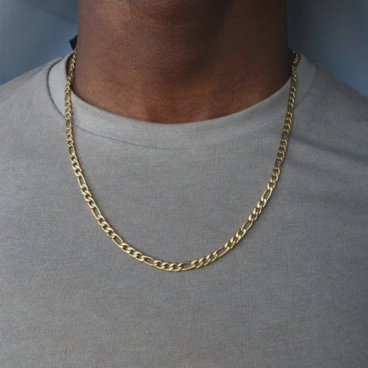 Heren Figaro Ketting - Stoer RVS Punk Hiphop Sieraden Cadeau