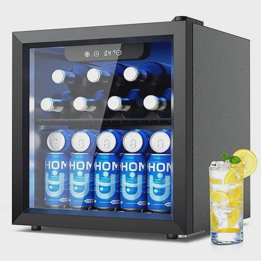 Compacte Drankenkoelkast 55 Blikjes | Glazen Deur & LED Verlichting