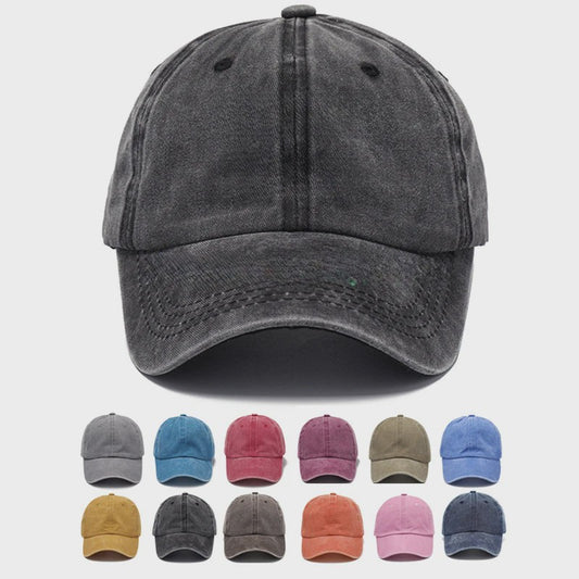Vintage Washed Denim Baseball Cap - Unisex Snapback Hoed